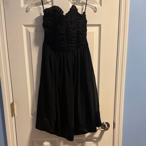 Strapless Black Cocktail Dress - Classic Women's Party Dress